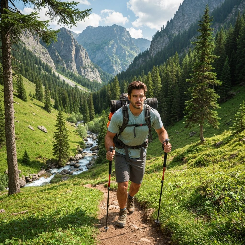 Man hiking outdoor exercise